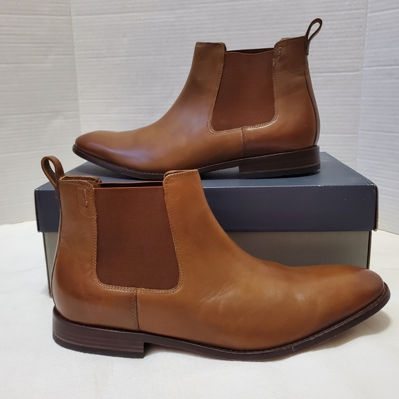 Bostonian Nantasket High Chelsea Leather Boots Size 12 NEW in Box - Picture 1 of 10